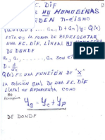 Ec. Dif Linear NO Homogenea de n orden