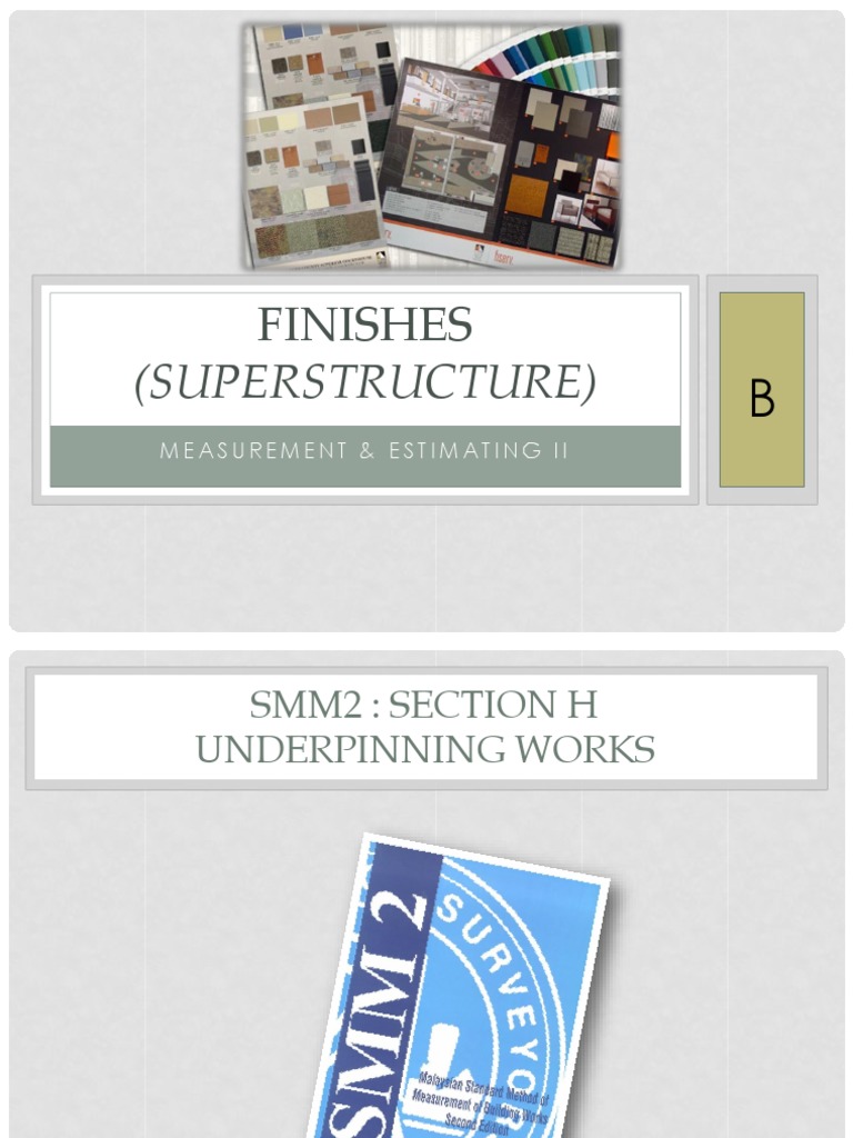 Finishes: (Superstructure) | Download Free PDF | Floors | Materials