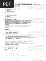 Unit 10 Applications of Matrices and Determinants: Structure