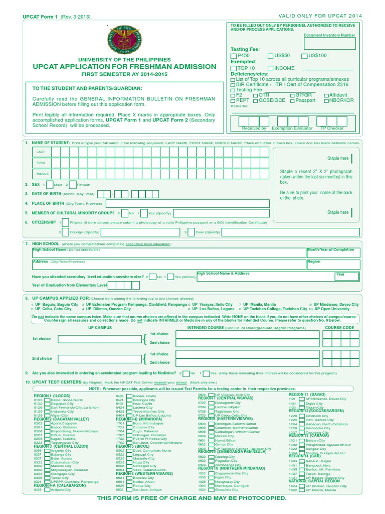 Understanding the upcat application process for freshman admission