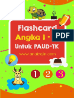 Flash Card Mengenal Angka 1