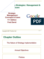 Implementing Strategies: Management & Operations Issues: Strategic Management: Concepts & Cases 11 Edition Fred David