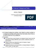 Modeling Ordered Categorical Data: James J. Dignam