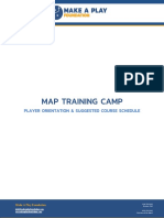 Map Training Camp Player - Orientation & Suggested Course Schedule