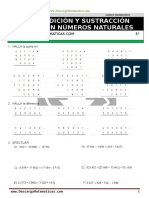 04 Adición y Sustracción Con Numeros Naturales Quinto de Primaria