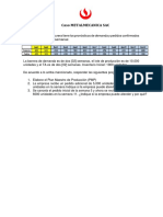 Planificación de producción para empresa manufacturera con pronósticos y pedidos