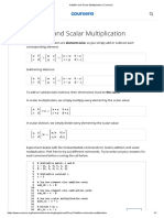 Addition and Scalar Multiplication - Coursera