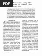 A Mathematical Model for Heap Leaching of One or More Solid Reactants From Porous Ore Pellets