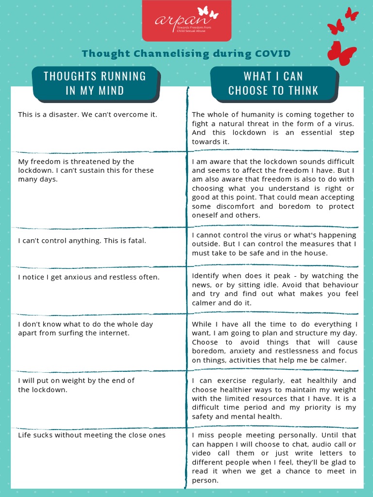 Coping Strategies During COVID Lockdown | PDF | Anxiety | Metaphysics ...