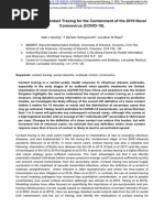 The Efficacy of Contact Tracing For The Containment of The 2019 Novel Coronavirus (COVID-19) .