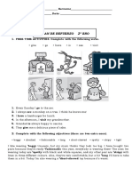 Plan de Refuerzo 2º Eso: Vocabulary