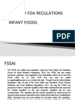 Fssai and Fda Regulations ON Infant Foods