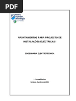 Apontamentos para Projecto de Instalações Eléctricas