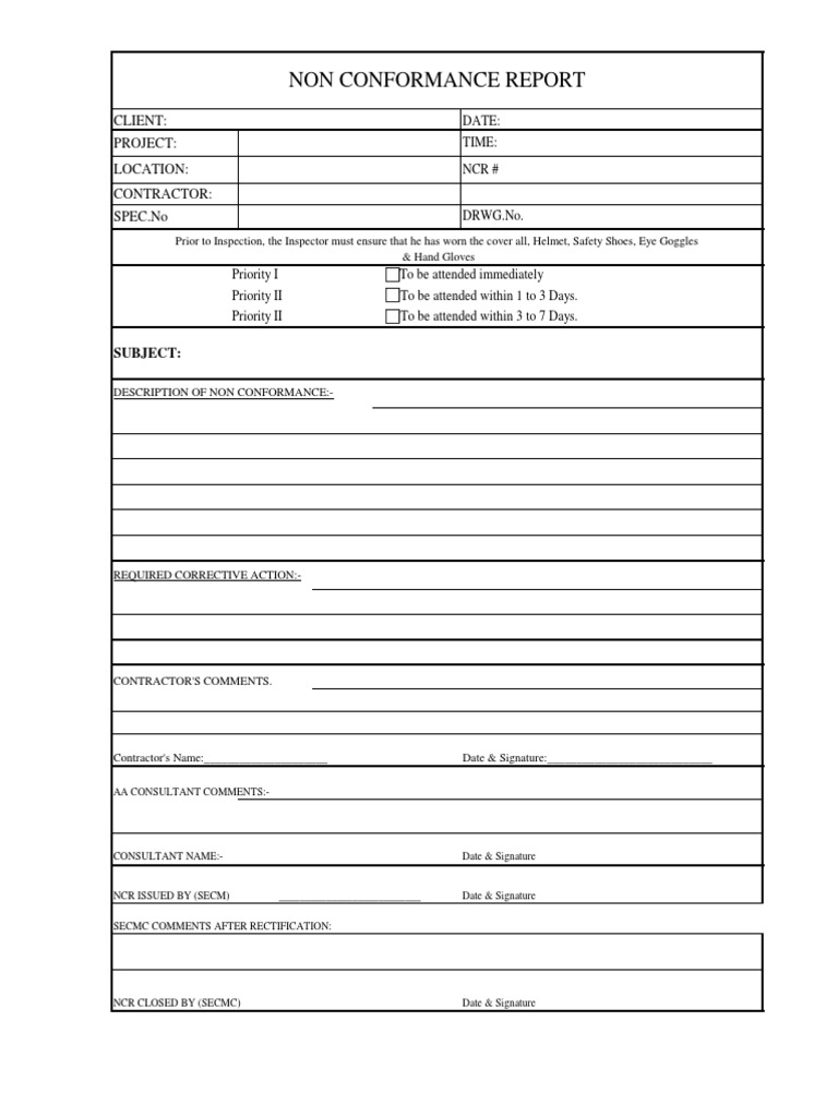 non-conformance-report-project-location-client-pdf