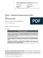 Plastics - Differential Scanning Calorimetry (DSC) - : Draft International Standard Iso/Dis 11357-1