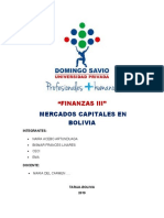 Introducción de Mercados Capitales en Bolivianos