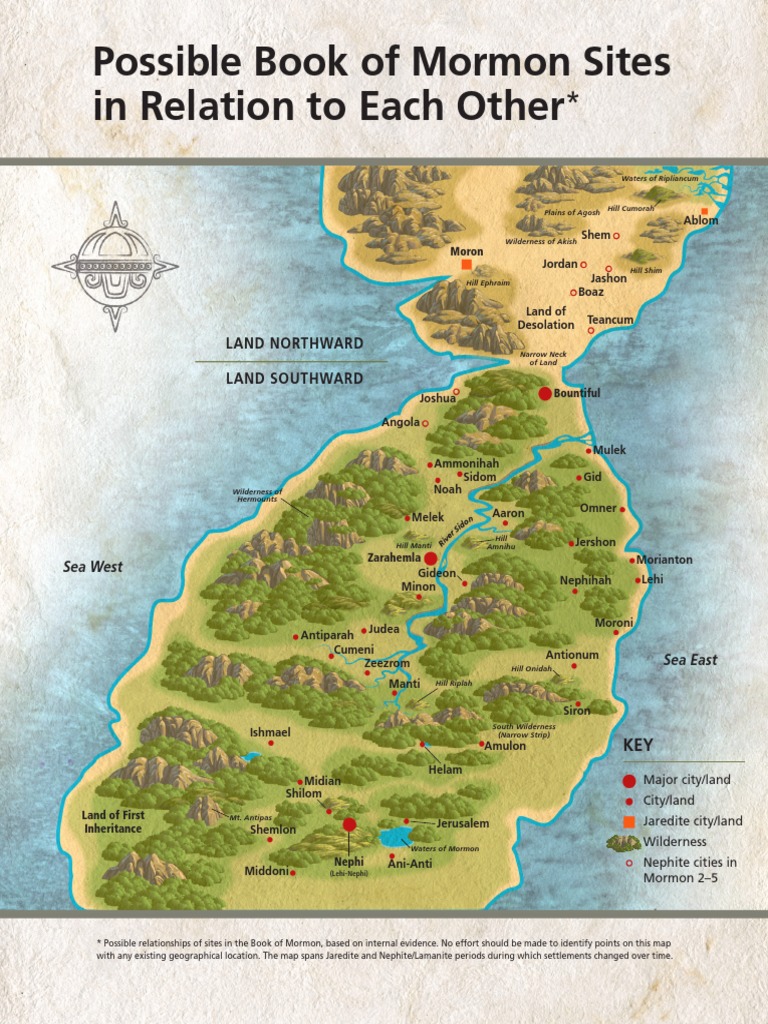 Book Of Mormon Internal Map Book Mormon Land Map - 1941052 Pdf | Pdf | Joseph Smith | Latter Day Saint  Movement