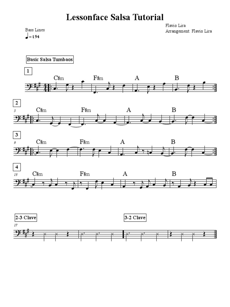 Lessonface Salsa PDF | PDF | Musique cubaine | Musique des Caraïbes