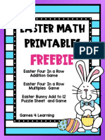 Easter Math Printables: Freebie