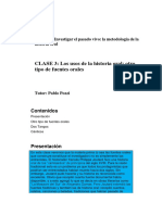 Historia oral: fuentes orales para comprender la subjetividad popular