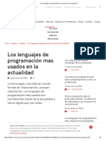 Los Lenguajes de Programación Mas Usados en La Actualidad