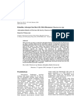 Kinetika Adsorpsi Ion Besi (II) Oleh Biomassa Chaetoceros SP