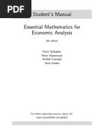 Student's Manual Essential Mathematics For Economic Analysis