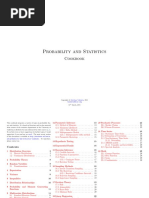 Probability and Statistics: Cookbook