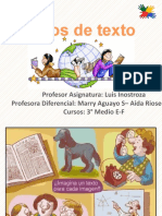 Power Point Apoyo Textos Literarios y No Literarios