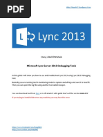 Step by Step Guide LyncDebugTools - Snooper 2013