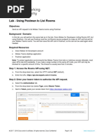 2.2.2.4 Lab - Using Postman To List Rooms
