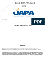 Tarea 3 de Presupuesto Empresarial.