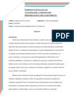 Ensayo Influencia Del Aprendizaje en La Educacion