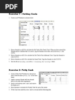 Revision Exercises Excel