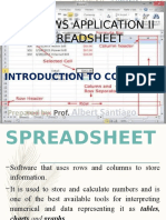 Windows Application Ii Spreadsheet: Introduction To Computer