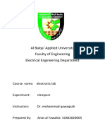 Al Balqa' Applied University Faculty of Engineering Electrical Engineering Department
