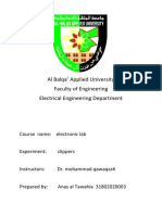 Al Balqa' Applied University Faculty of Engineering Electrical Engineering Department