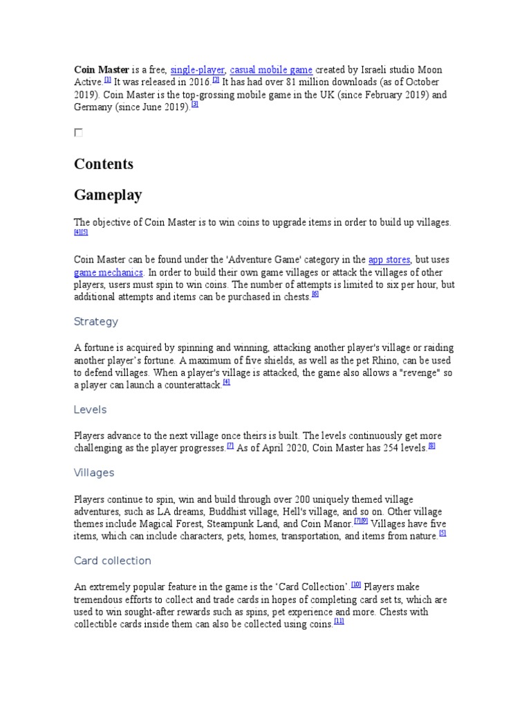 Coin Master: Top-Grossing Mobile Game | PDF | Leisure | Sports