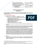 FT-007-005 Especificaciones Técnicas - Encofrados