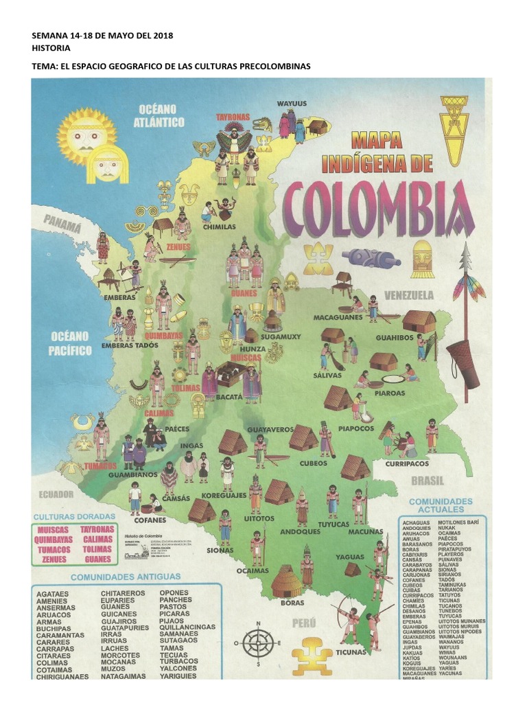Mapa de Colombia Lo Precolombino | PDF | Historia