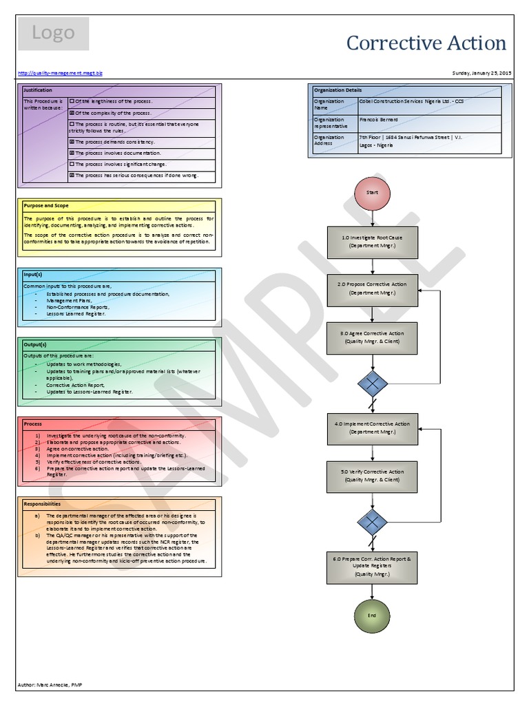 Corrective Action Procedure for CCS | PDF | Systems Science | Business