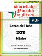 Letra Del Ano 2011 Mexico Sociedad Yoruba de Mexico