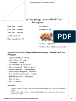 Finger Millet Dumplings - Jonna Pindi TH - Vahrehvah