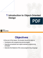 Introduction To Object-Oriented Design
