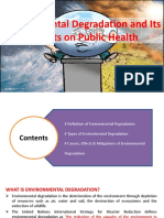 Environmental Degradation and Its Impacts On Public Health