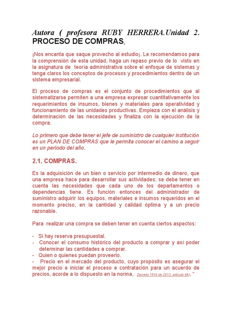 Proceso de Compras en Empresas | PDF | Inventario | Presupuesto