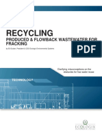 Recycling: Produced & Flowback Wastewater For Fracking