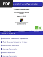 Interpolation and Polynomial Approximation: Professor Henry Arguello