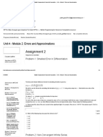 Matlab Programming For Numerical Computation - Unit 4 - Module 2 - Errors and Approximations