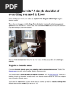 Starting A Website? A Simple Checklist of Everything You Need To Know